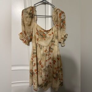BoHo vintage dress with puffy sleeves